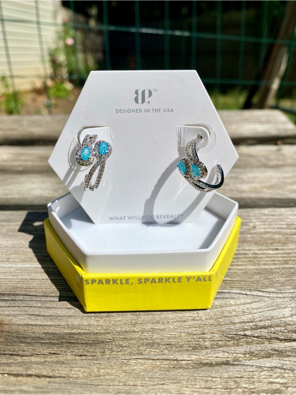 Bomb Party OG Aqua Blue Ice Crystal Earring — Designed in the USA